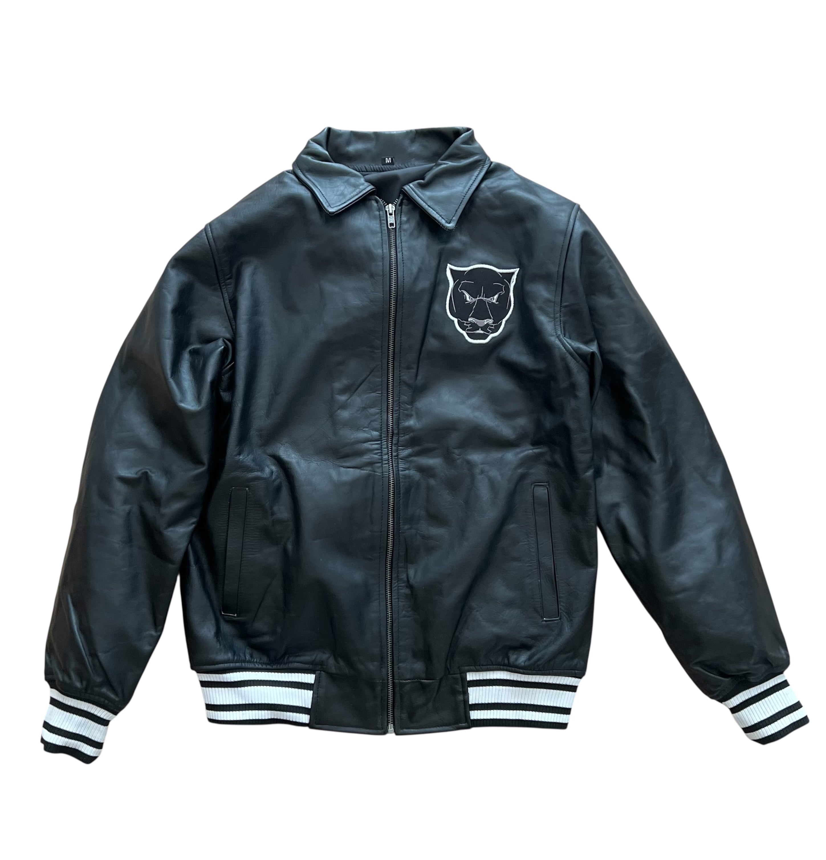 Leather Panther Varsity (Black)