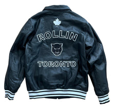 Load image into Gallery viewer, Leather Panther Varsity (Black)