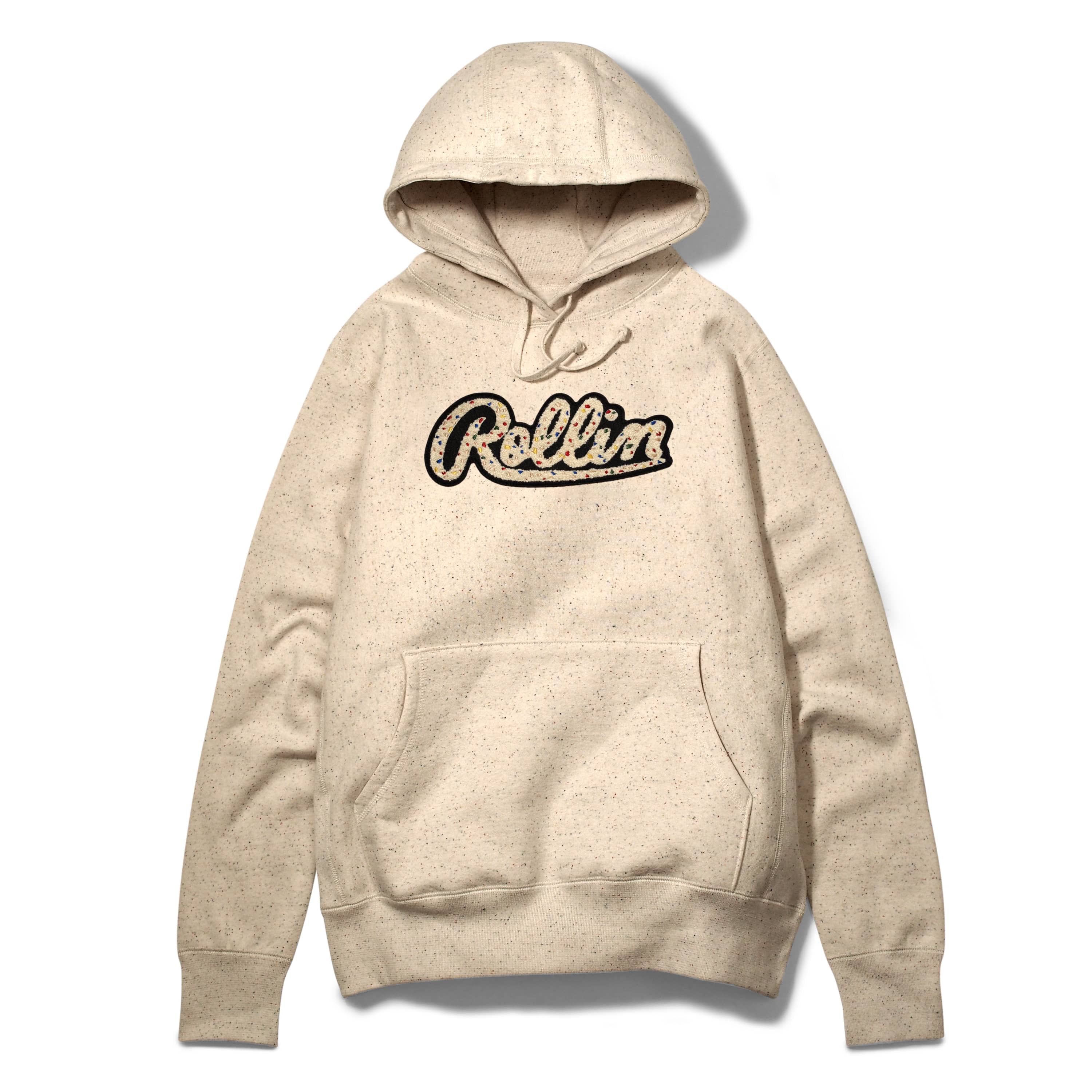 Rollin "Birthday Cake Speckle Chenille Patch” Hoodie (Ivory Birthday Cake)