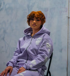 Rollin” Female Panther Distressed SweatSuit (Pastel Purple)