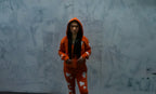 Rollin” Peach Panther Distressed SweatSuit