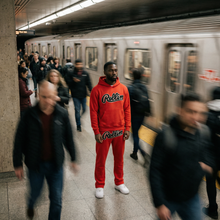 Load image into Gallery viewer, Rollin” Red Thunder Tracksuit (Red)
