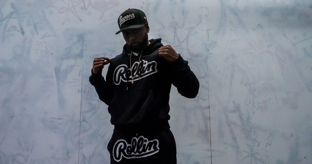 Rollin”  OG Distressed SweatSuit (Black)