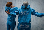 Rollin” OG Distressed SweatSuit (Baby Blue)