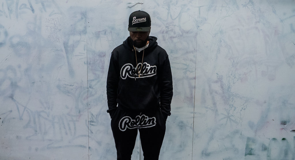 Rollin”  OG Distressed SweatSuit (Black)