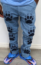 Load image into Gallery viewer, Rollin Panther Paw Flared Jeans (Blue)
