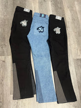 Load image into Gallery viewer, Rollin Panther Paw Flared Jeans (Black)
