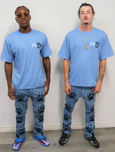 Load image into Gallery viewer, Rollin Panther Paw Flared Jeans (Blue)
