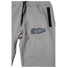 Load image into Gallery viewer, Rollin "Embroidered " Tech Sweatpant (Crème)
