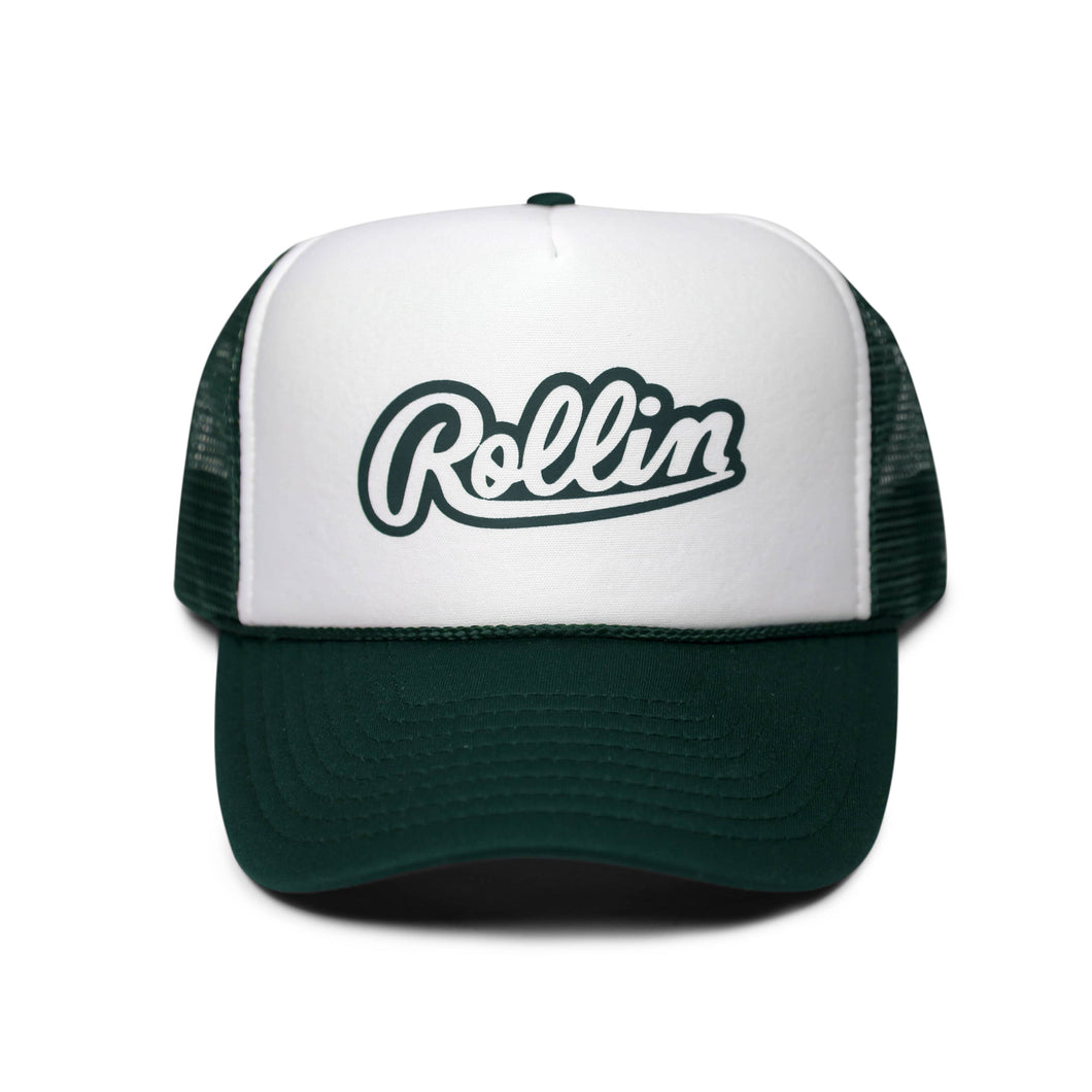 Rollin” Trucker Hat “Forest Green”