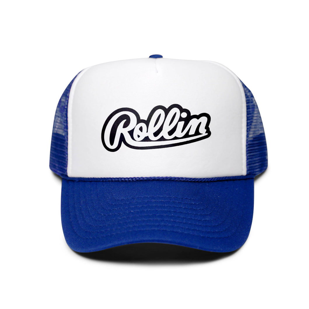 Rollin” Trucker Hat “MapleLeaf Blue”