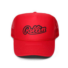 Load image into Gallery viewer, Rollin” Trucker Hat “Fire Red”
