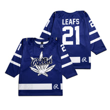 Load image into Gallery viewer, Rollin &quot; Leafs Hockey Jersey “Blue”
