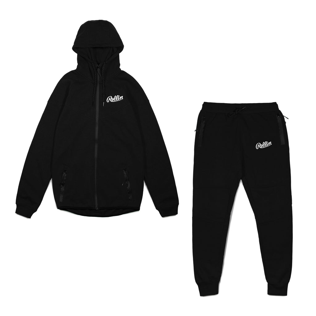 Rollin "Script" Tech Tracksuit (Black)