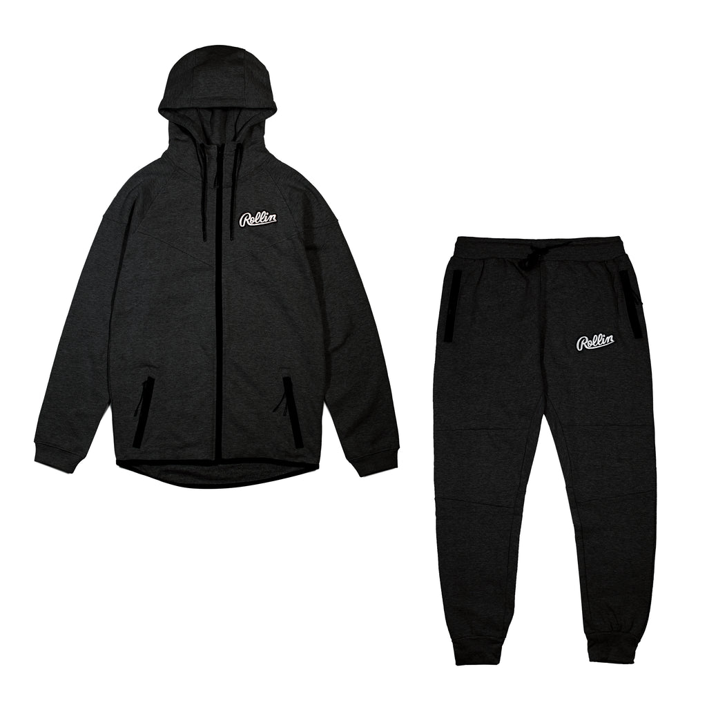 Rollin "Script" Tech Tracksuit (Heather Charcoal)