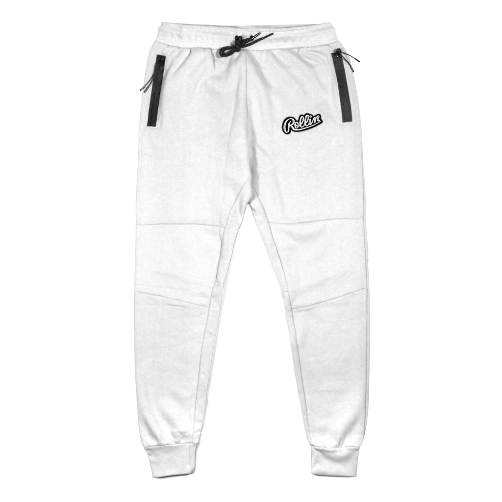 Rollin "Script" Tech Sweatpant (White)