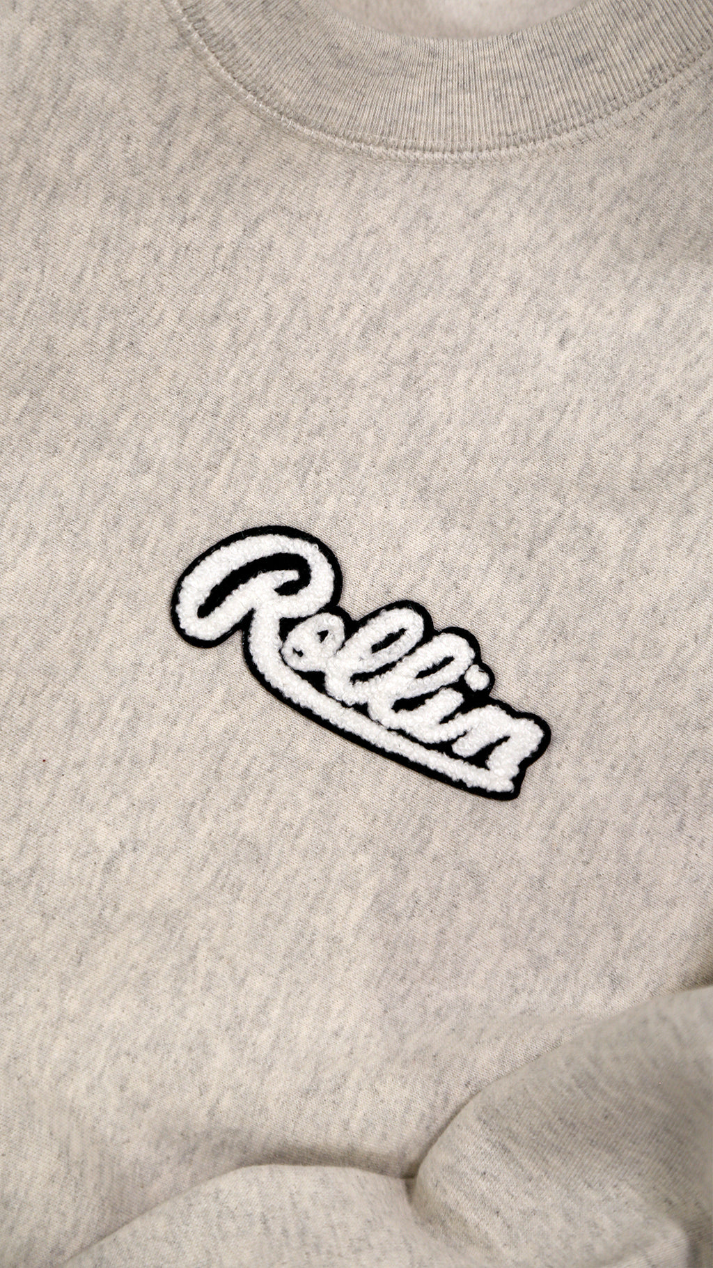 Rollin” Clear Chenille Patch Heavy Fleece Pant (Heather Grey)