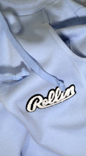 Load image into Gallery viewer, Rollin “ Clear Chenille Patch ” Heavy Fleece Sweatsuit  (Baby Blue)
