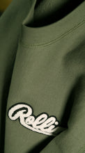 Load image into Gallery viewer, Rollin” OG Chenille CrewNeck Heavy Fleece Sweatsuit (Olive Green)
