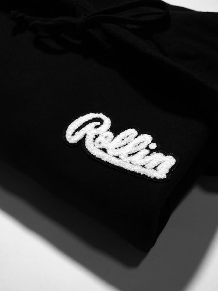 Rollin “ Clear Chenille Patch ” Heavy Fleece Pant (Black)