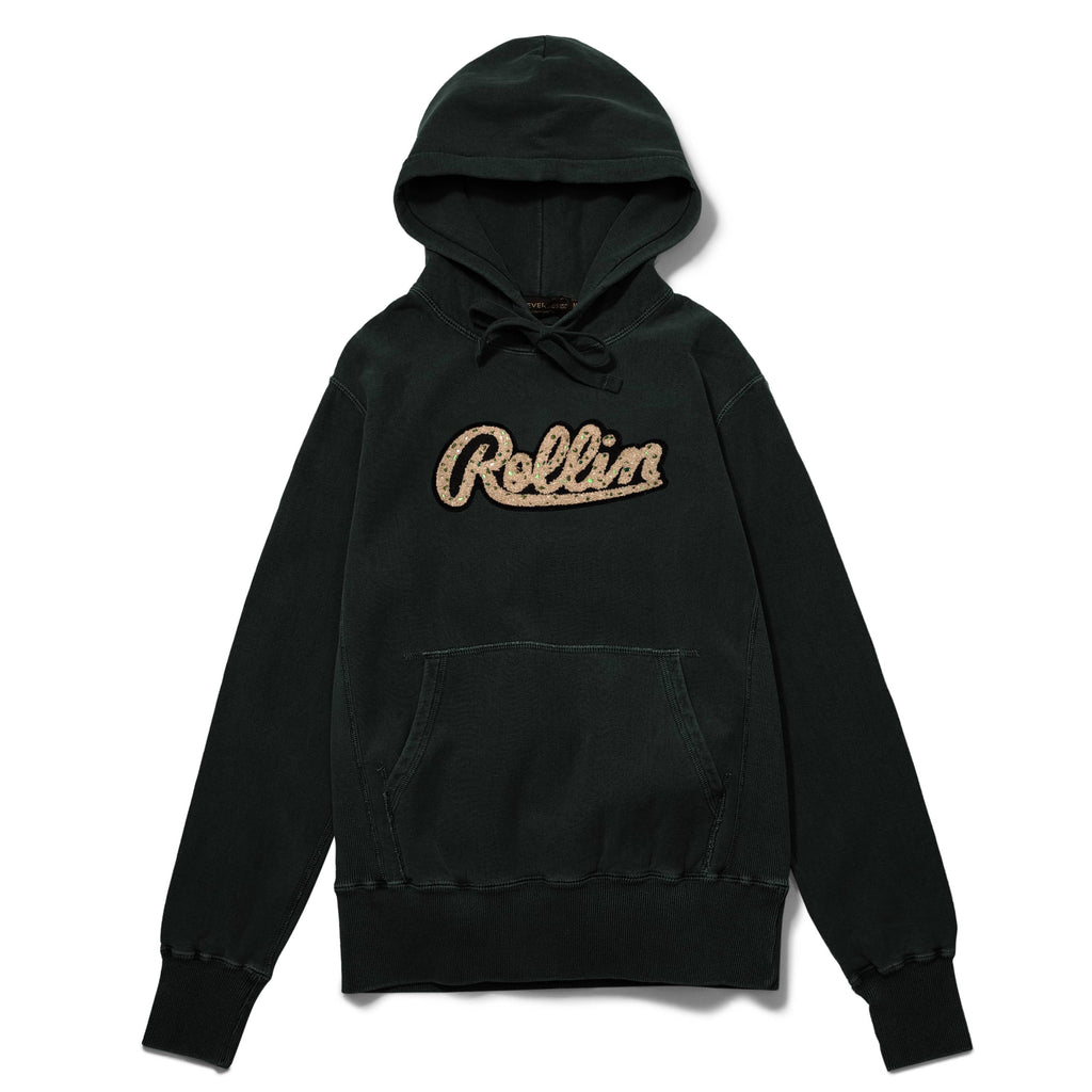 Rollin “ Speckle Chenille Patch” Hoodie (Forest Green )