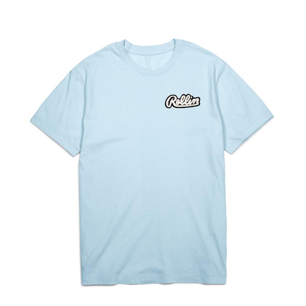 Rollin “ Clear Chenille Patch ” Shirt (Baby Blue)