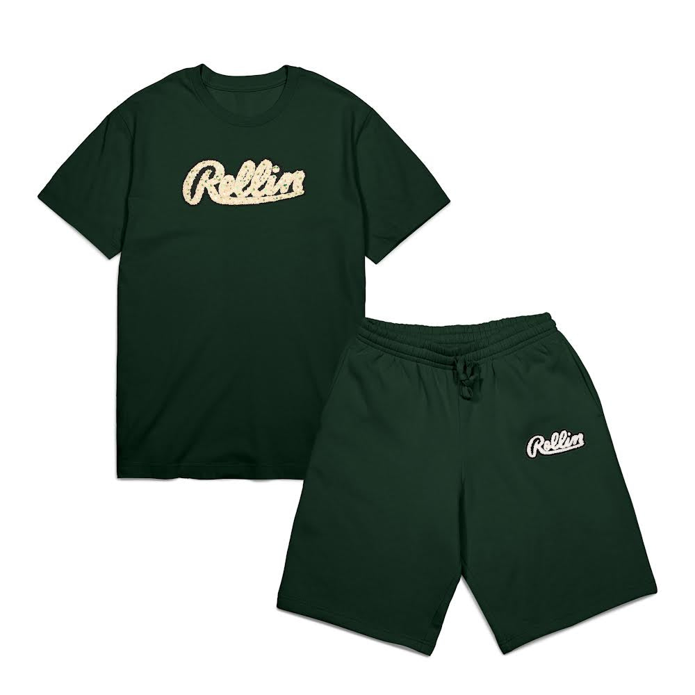 Rollin “ Speckle Chenille Patch ” (Forest Green) Summer Set